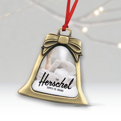 2" x 1 3/8" Photoart Bell Ornament