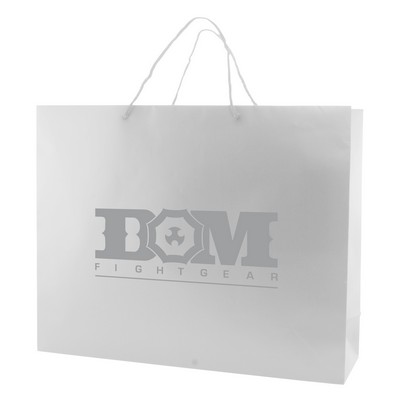 White Matte Laminated Eurotote Tote Bag (20"x6"x16")