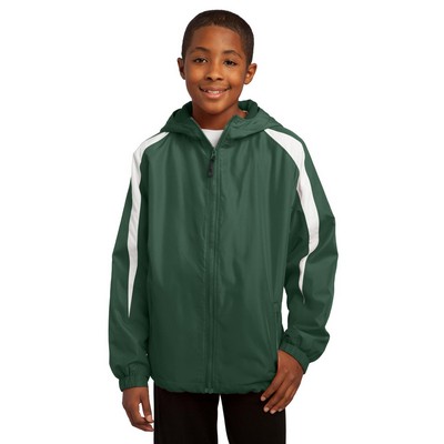 Sport-Tek® Youth Fleece-Lined Colorblock Jacket.