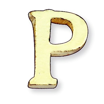 P (letter) Marken Design Cast Lapel Pin (3/8")