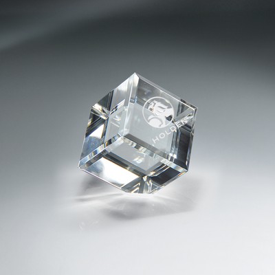Optic Clear Crystal Cube (Medium)