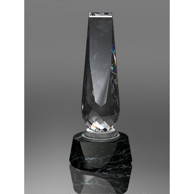Fine Optical Crystal Leader in Excellence Award w/ Marble Base