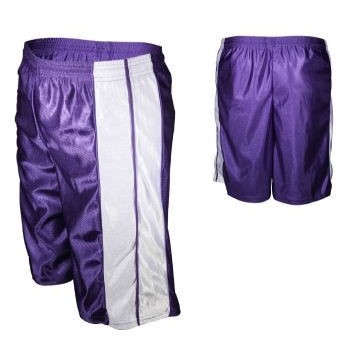 Adult Cool Mesh Athletic Short w/Contrast Panel & Piping - 9" Inseam