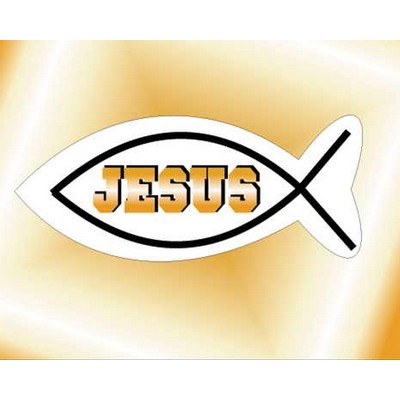 Jesus Fish Metal Photo Magnet (2 1/2"x2 1/2")