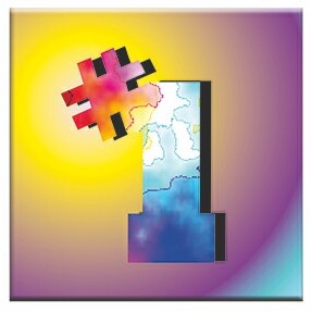 #1 Metal Photo Magnet (2 1/2" Square)