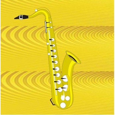 Saxophone Metal Photo Magnet (2 1/2"x2 1/2")