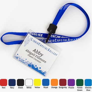 3/4" Nylon Name Tag Lanyard w/ J-Hook (1 Color)