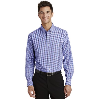 Port Authority® Long Sleeve Gingham Easy Care Shirt.