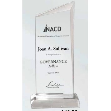 Acrylic Angled Tower w/ Clear Base (5"x9")