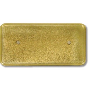 Gold Aluminum Framed Metal Badge Blank (2¾"x1 3/8")