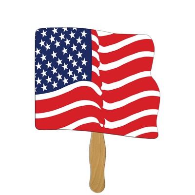 Wavy Flag Hand Fan Full Color (1 Side)