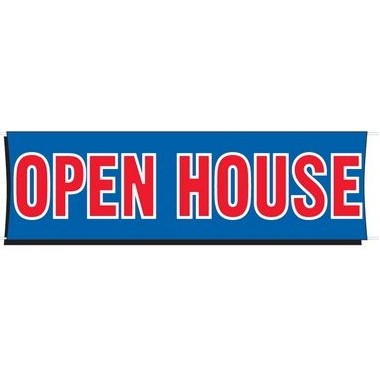 Heavy-Duty Giant Scrim Banner (Open House) (3' x 10')