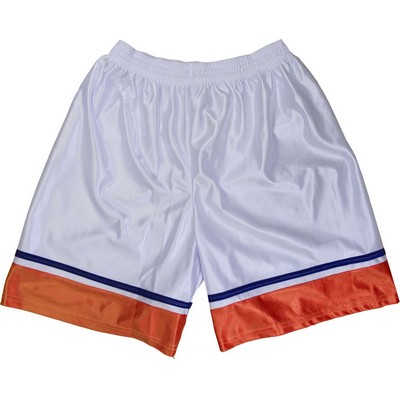 Adult 9" Inseam Cool Mesh Athletic Short w/Contrast Bottom Panel & Piping