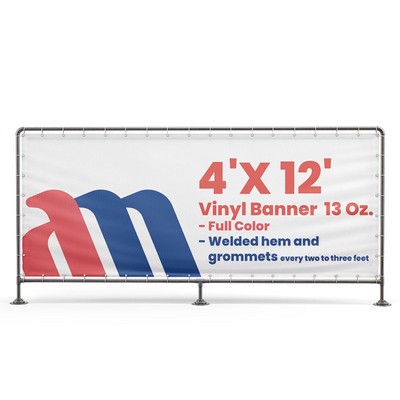 Banner 4'x12' Vinyl 13 Oz. Full Color
