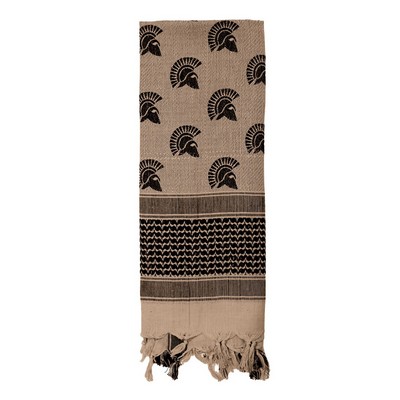 Tan Beige Deluxe Shemagh Tactical Desert Scarves W/Spartan