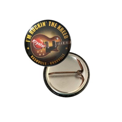 USA Made Round Celluloid Button (1") w/ Spring Back Pin