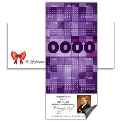 Magnetic Calendar with Envelope - Grape