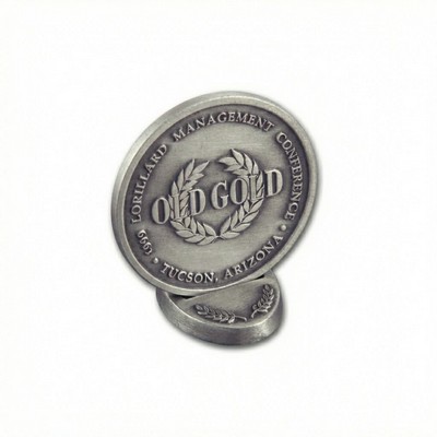Pewter Finish Medallion Stand