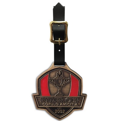 Custom Zinc Cast Golf Bag Tag (3 1/4")
