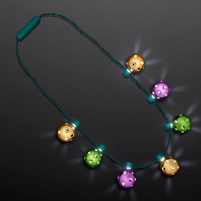 Disco Lights Mardi Gras Party Necklace - BLANK