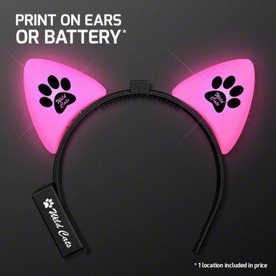 Pink Cat Ears Headband - PRINTED