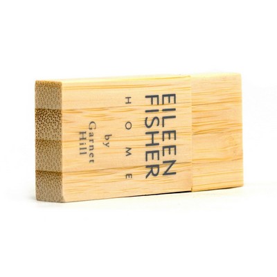 4 GB Wooden Rectangular USB Drive w/Magnetic Closure