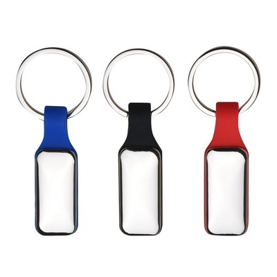 Metal Keychain w/Silicon Strap