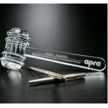 Crystal Gavel 9-1/4" W