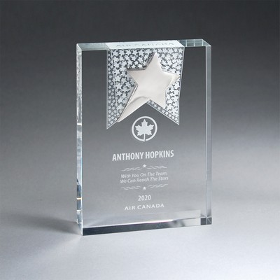 Crystal Tablet with Aluminum Star