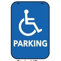 Stock Swing Sign (Handicap Parking - Single Sided Kit)