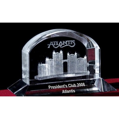 3-D Crystal Atlantis Scenery in Grand Arch Award (4 1/2")