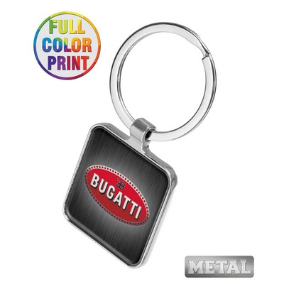 Union Printed - Square Metal Keychain with Full Color Dome