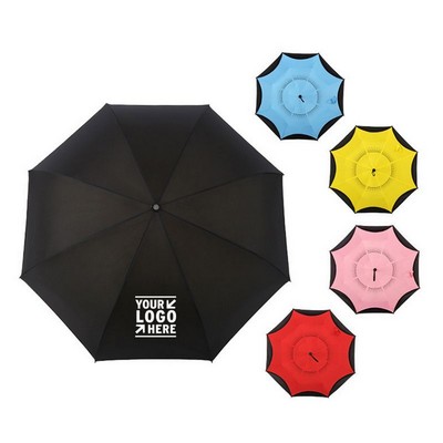 27" Arc Two-Tone Manual Inversion Umbrella