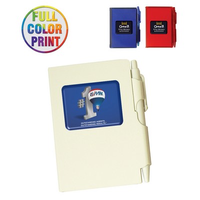Union Printed - Pocket-Size Memo Pad with Attached Pen - Full Color Print