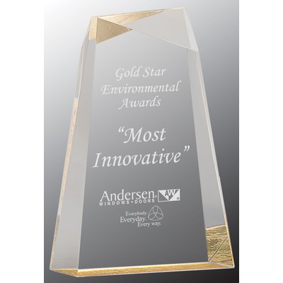 Gold Facet Wedge Acrylic