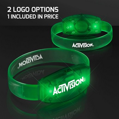 Green "Galaxy Glow" LED Band Bracelets, Patent Pending - PRINTED