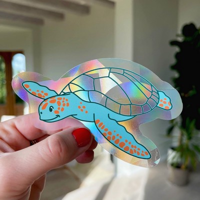 Suncatcher Rainbow Holographic Window Decals - Suncatcher Stickers - Custom Imprint