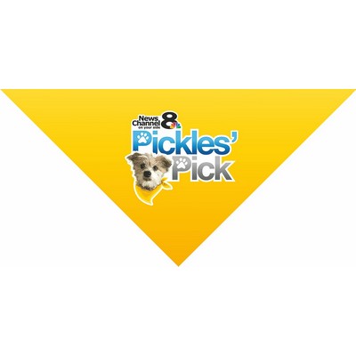 USA Made Digital Pet Bandanna Triangle 100% Cotton Size: XS-SM 14"x14"x19" Full Color sustainable