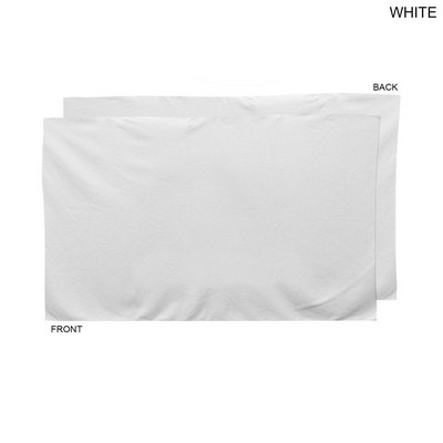 Plush and Soft Velour Terry Cotton Blend White Hand, Sports Towel, (15"x25"), Blank Only