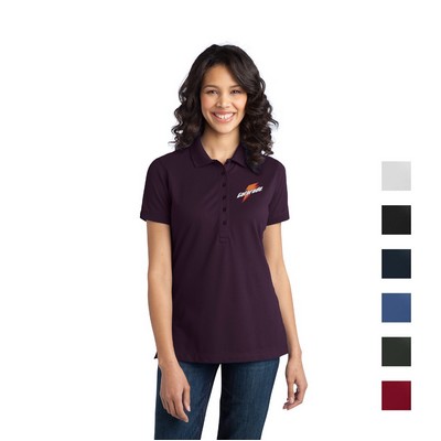 Port Authority® Women's Stretch Pique Embroidered Polo