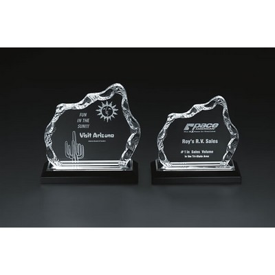 Impress Reflections Glacier Award, Silver, Large, (6-1/2" x 6-3/4")