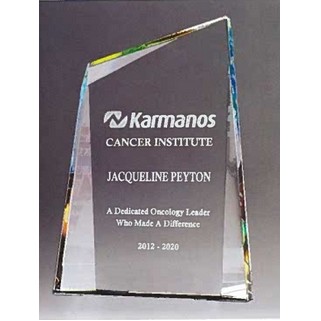 Zenith Series Crystal Award w/Prism-Effect Coating (5.875"x 8")