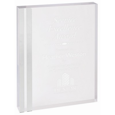 Rectangle Acrylic Award with Silver Edge (4" x 6")