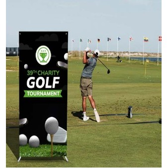 3.5' x 5.5' Adjustable X Banner Stands Package