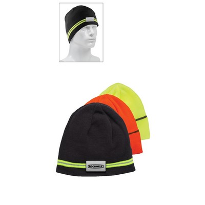 Winter Beanie with Reflective Stripe
