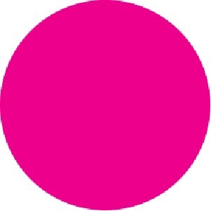 Fluorescent Pink Circle Labels - 3/4" Diameter