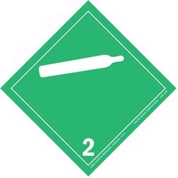 IATA Non Flammable Gas, Vinyl Labels - 4" x 4"