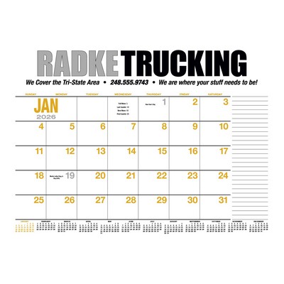 HotLine® Products 13-Month Desk Pad Calendar