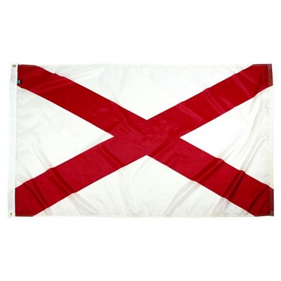 Alabama Indoor Parade Flag w/Pole Hem And Fringe (5'x8')
