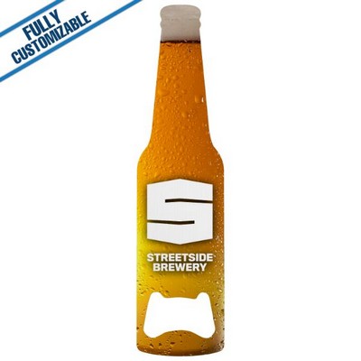Stainless Steel Full Color Bottle Shaped Bottle Opener (1.44" x 3.75")